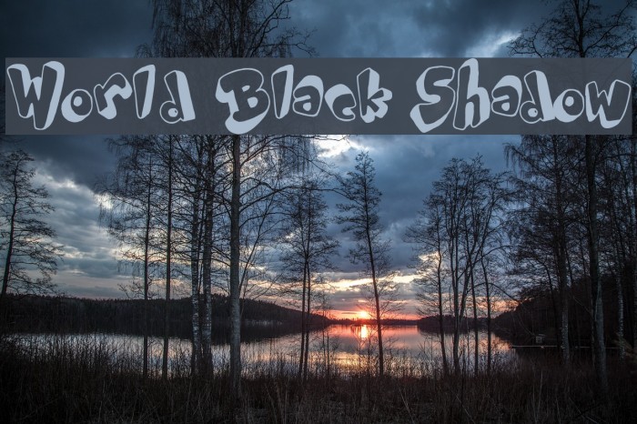 World Black Shadow Font examples