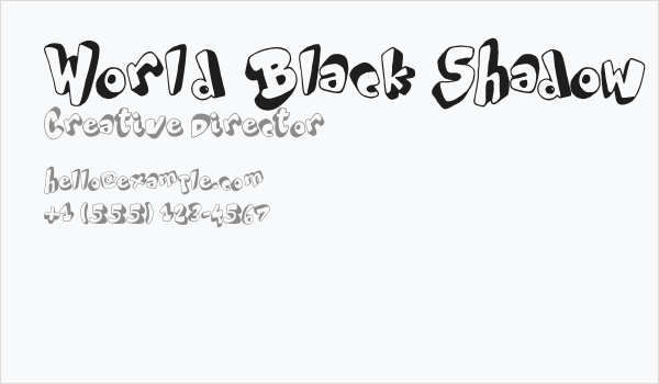 World Black Shadow Business Card