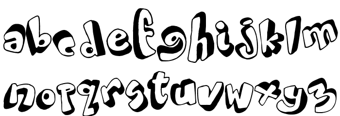 World Black Shadow Font LOWERCASE