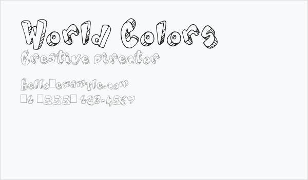 World Colors Business Card