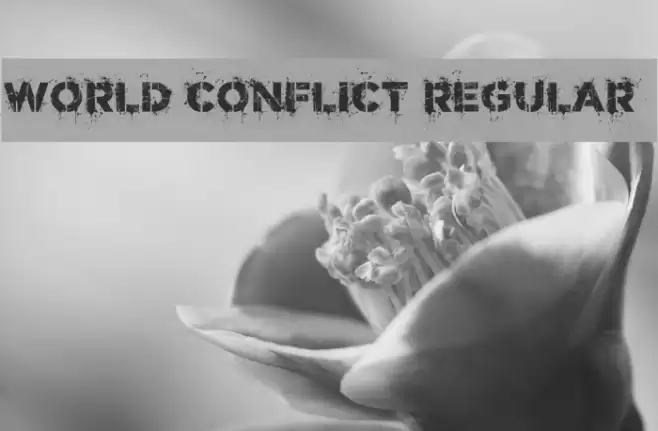 World Conflict Regular Font examples