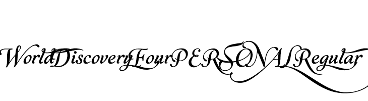 World Discovery Four PERSONAL Regular  フリーフォントのダウンロード