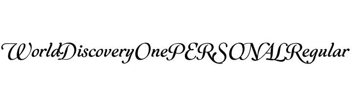 World Discovery One PERSONAL Regular  Free Fonts Download