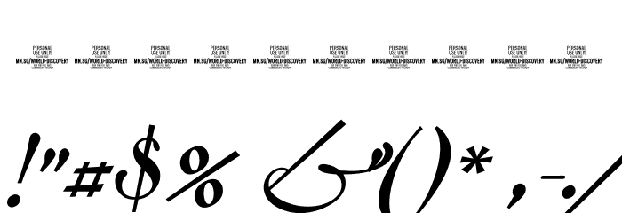World Discovery Three PERSONAL Regular Font OTHER CHARS
