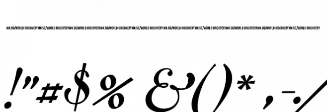 World Discovery Two PERSONAL Regular Font OTHER CHARS