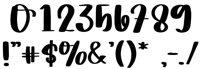 World Of Paradise Font OTHER CHARS