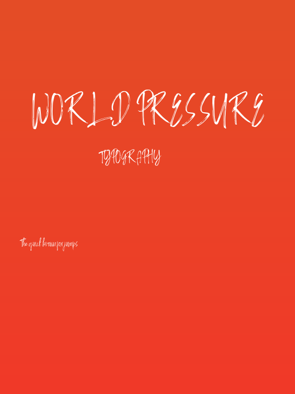 World Pressure Poster
