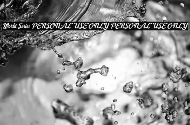 World Series PERSONAL USE ONLY PERSONAL USE ONLY Font examples