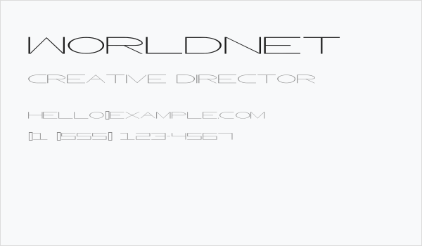 WorldNet Business Card