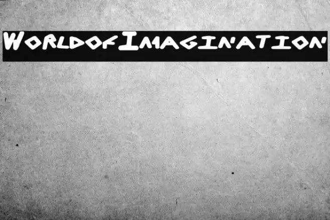 World_of_Imagination Шрифта examples