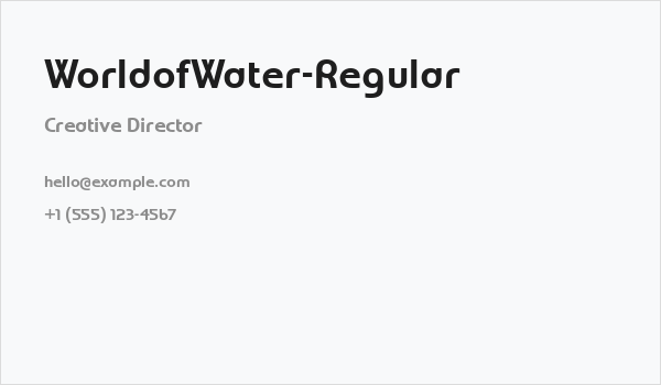 WorldofWater-Regular Business Card