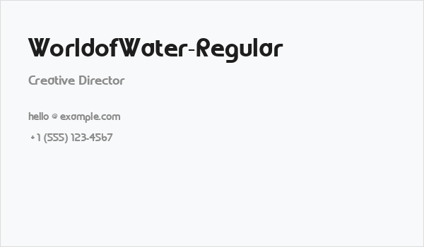 WorldofWater-Regular Business Card