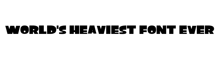World's Heaviest Font Ever  नि: शुल्क फ़ॉन्ट्स डाउनलोड