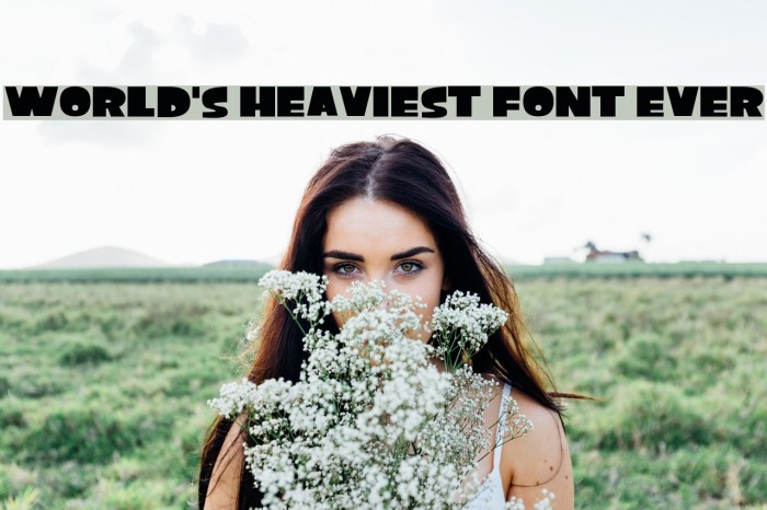 World's Heaviest Font Ever Font examples