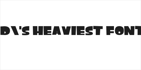 World's Heaviest Font Ever Logo
