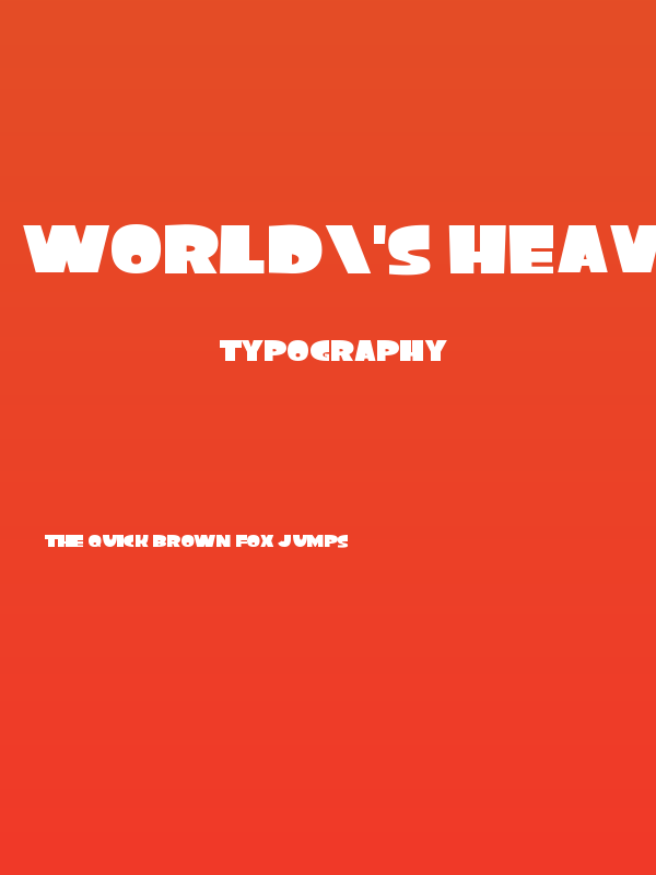 World's Heaviest Font Ever Poster