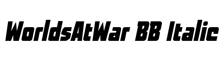 WorldsAtWar BB Italic Font