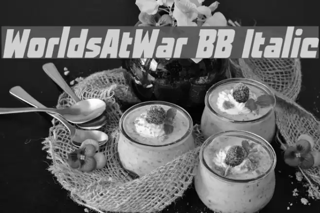 WorldsAtWar BB Italic Font examples