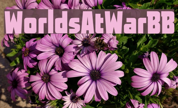 WorldsAtWarBB Font examples
