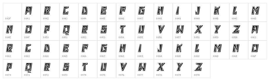 Worldwide Italic Character Map