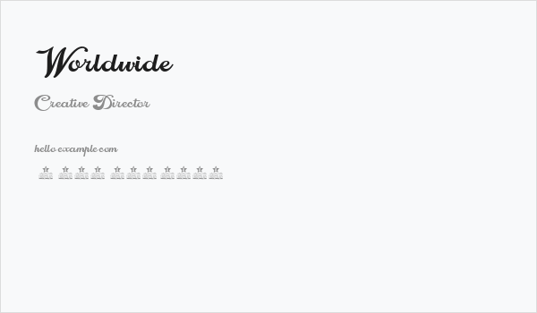 Worldwide Business Card