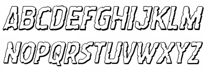 Worm Cuisine 3D Italic Polices MAJUSCULES