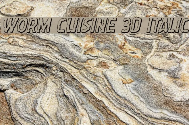 Worm Cuisine 3D Italic Example 1