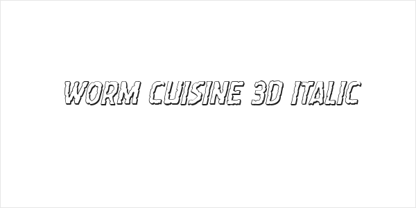 Worm Cuisine 3D Italic Logo