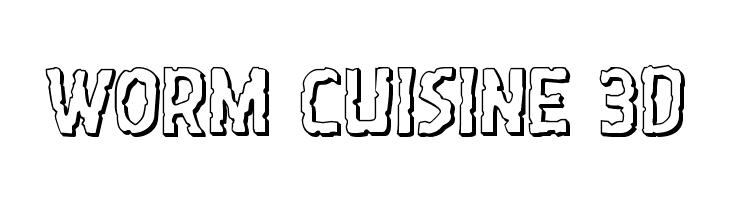 Worm Cuisine 3D Font