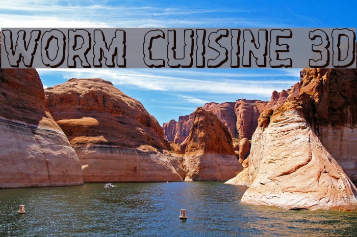 Worm Cuisine 3D Font examples