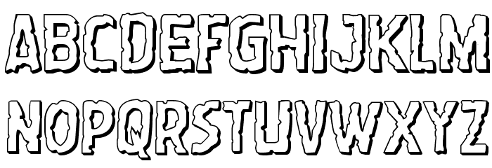 Worm Cuisine 3D Font LOWERCASE