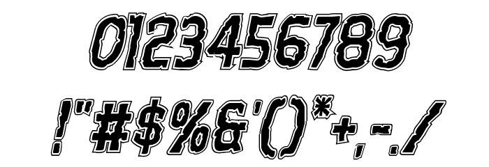 Worm Cuisine Academy Italic Font OTHER CHARS