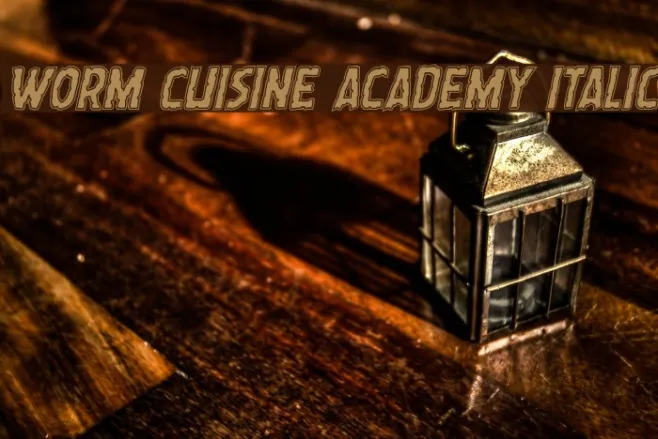 Worm Cuisine Academy Italic Example 1