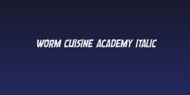 Worm Cuisine Academy Italic Social Header