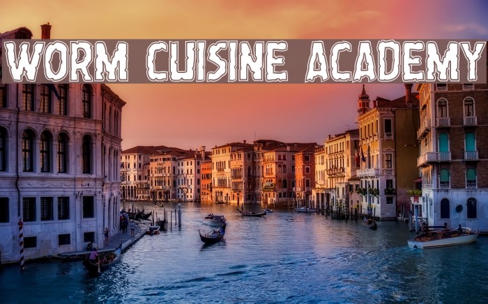 Worm Cuisine Academy Font examples