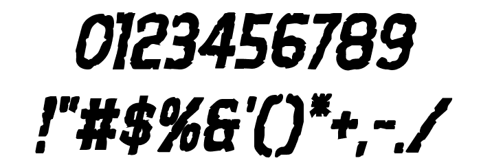 Worm Cuisine Bold Italic Font OTHER CHARS