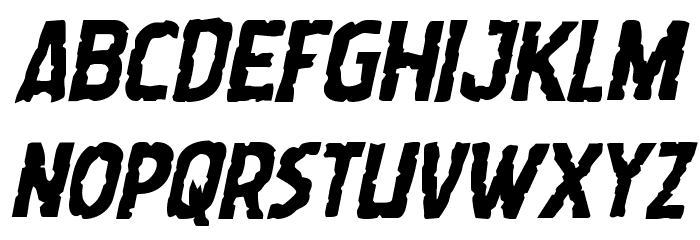 Worm Cuisine Bold Italic Font LOWERCASE