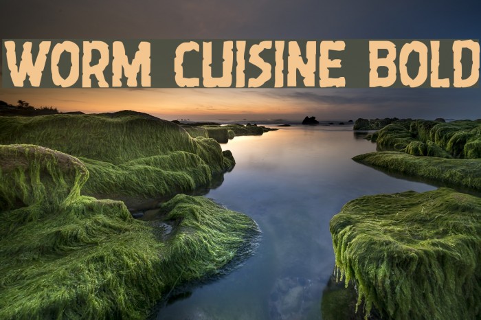 Worm Cuisine Bold Font examples