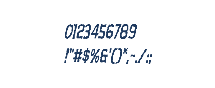 Worm Cuisine Condensed Italic Other Characters