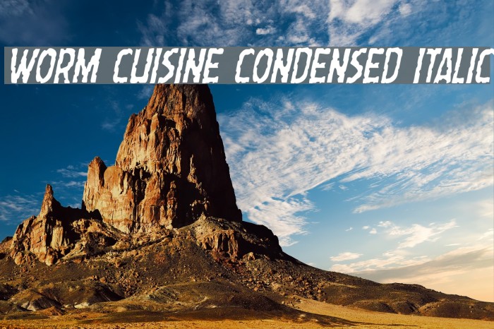 Worm Cuisine Condensed Italic Example 3