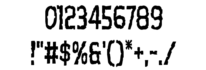Worm Cuisine Condensed Font OTHER CHARS