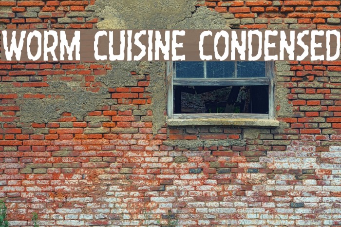 Worm Cuisine Condensed Font examples