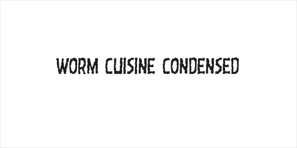 Worm Cuisine Condensed Logo