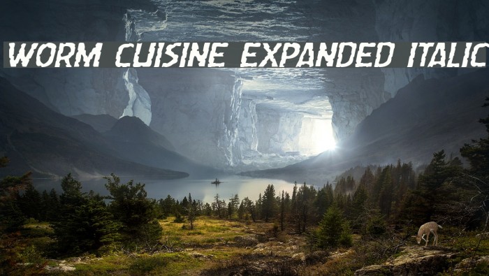 Worm Cuisine Expanded Italic Font examples