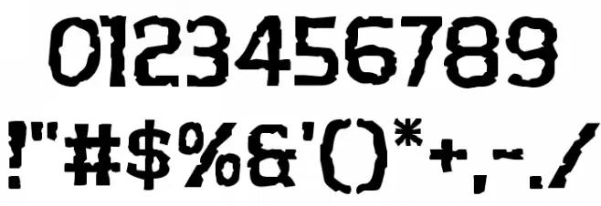 Worm Cuisine Expanded Font OTHER CHARS