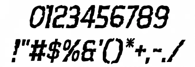 Worm Cuisine Italic Font OTHER CHARS