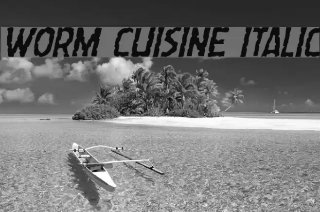 Worm Cuisine Italic Font examples