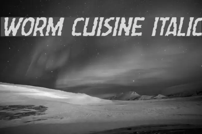 Worm Cuisine Italic Font examples