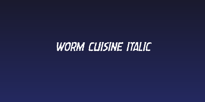 Worm Cuisine Italic Social Header