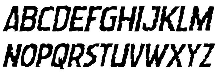 Worm Cuisine Italic Font LOWERCASE